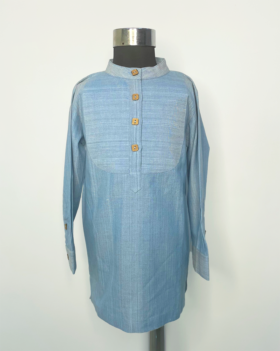 River Blue Full Sleeves Short Kurta | Rescue