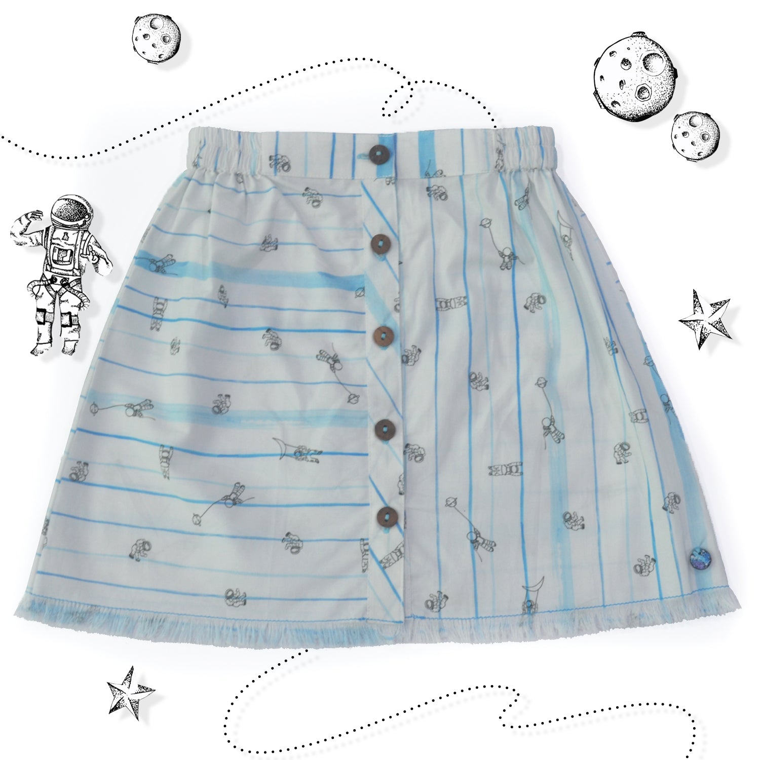 Astronaut Button-Up Skirt | Rescue