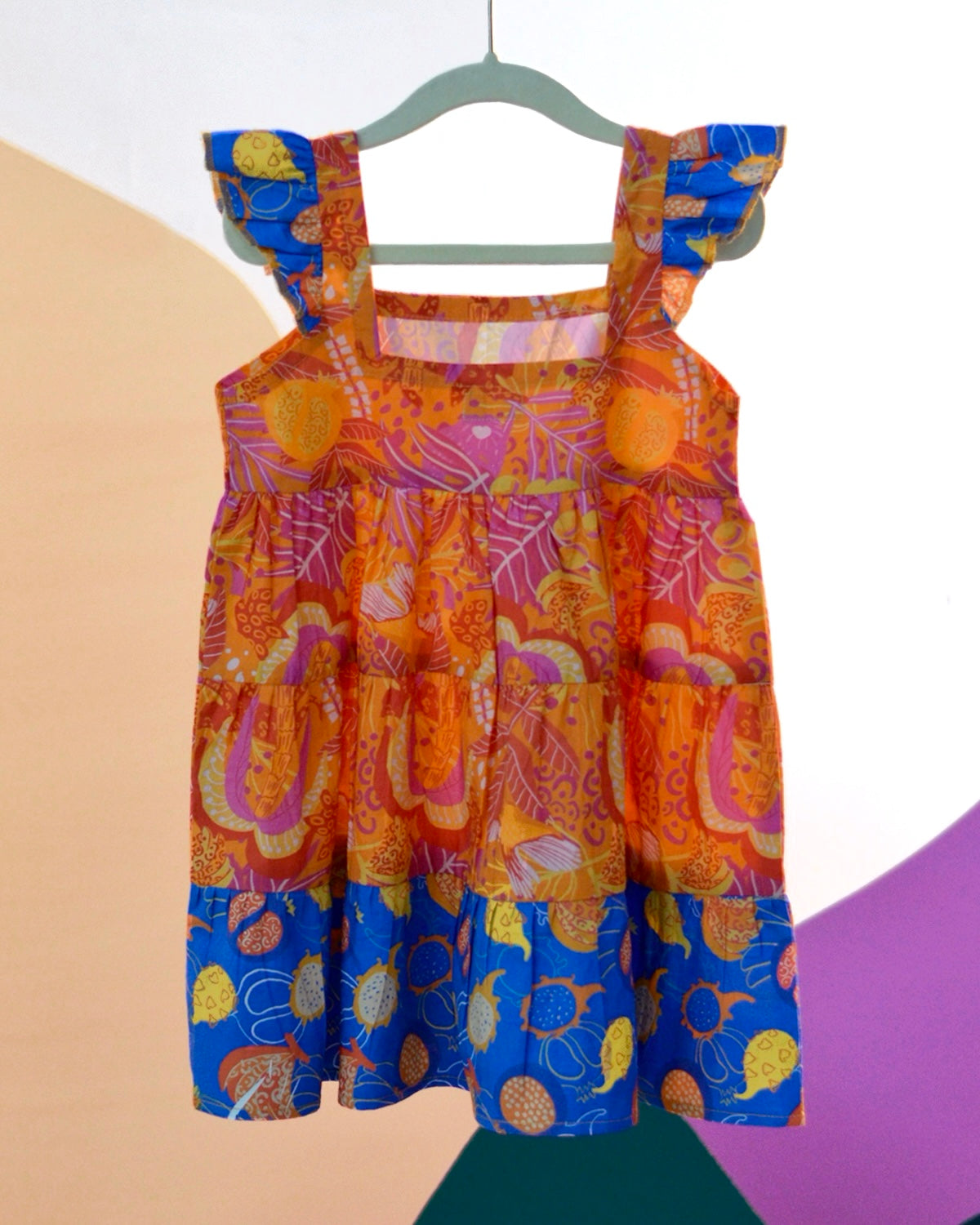 Tango Tropics Printed Tiered Dress