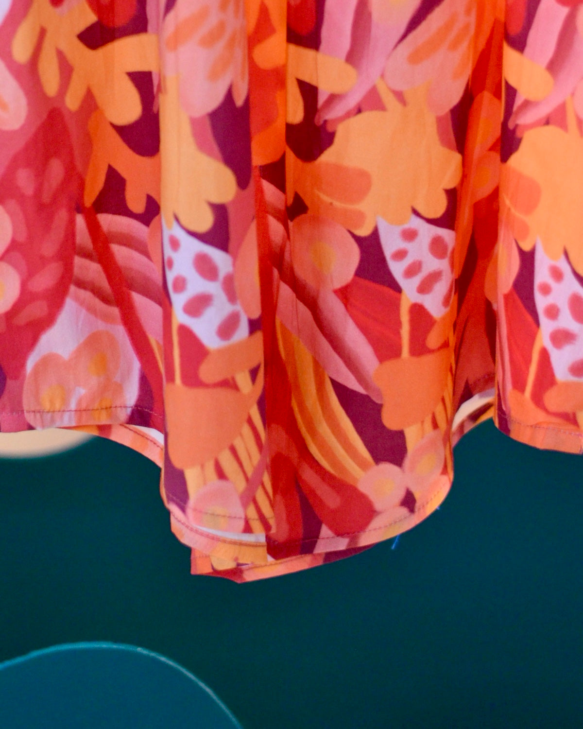 Papaya Printed Cotton Tie-Up Maxi Dress