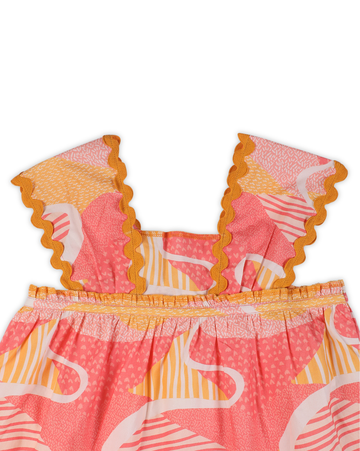 Candy Escape Printed Cotton Co-Ord Set, Pink and Yellow