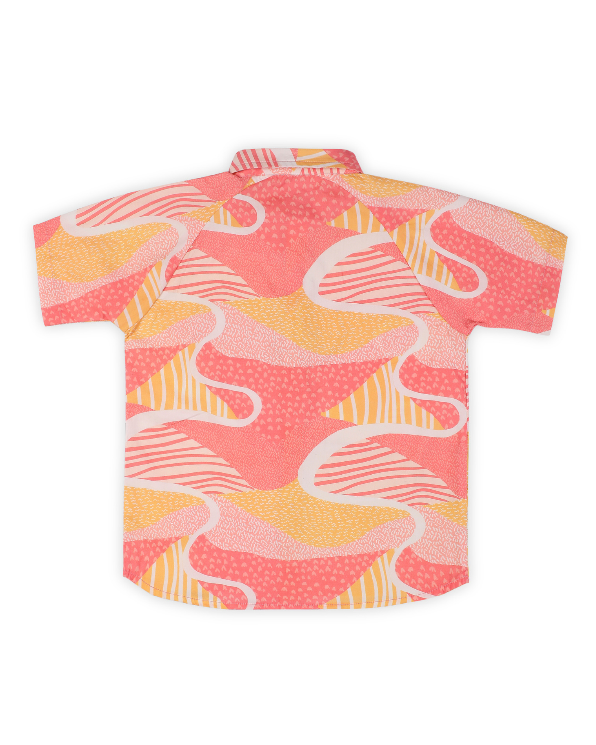 Candy Escape Printed Cotton  Shirt, Pink and Yellow