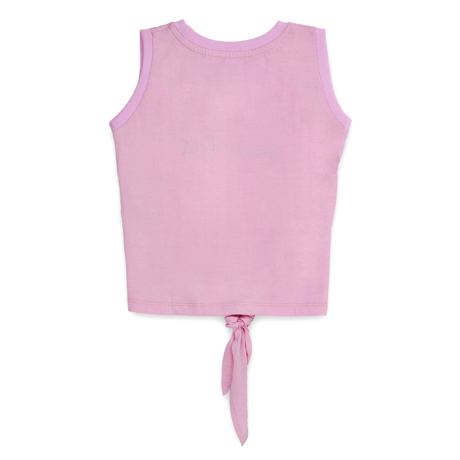 Planet First Slogan Vest with Tie-up, Pink
