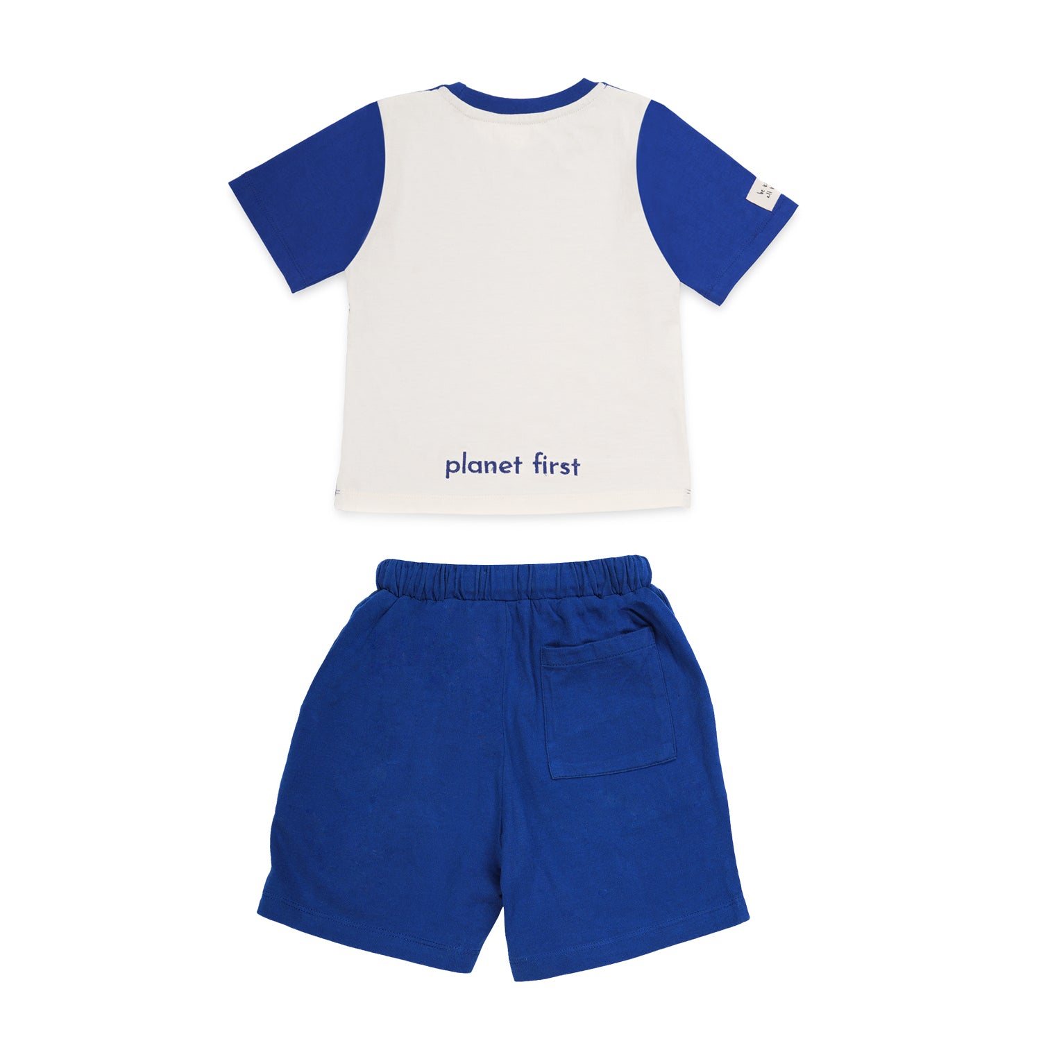 Be-Reefliable T-Shirt with Matching Shorts Unisex Set, Blue