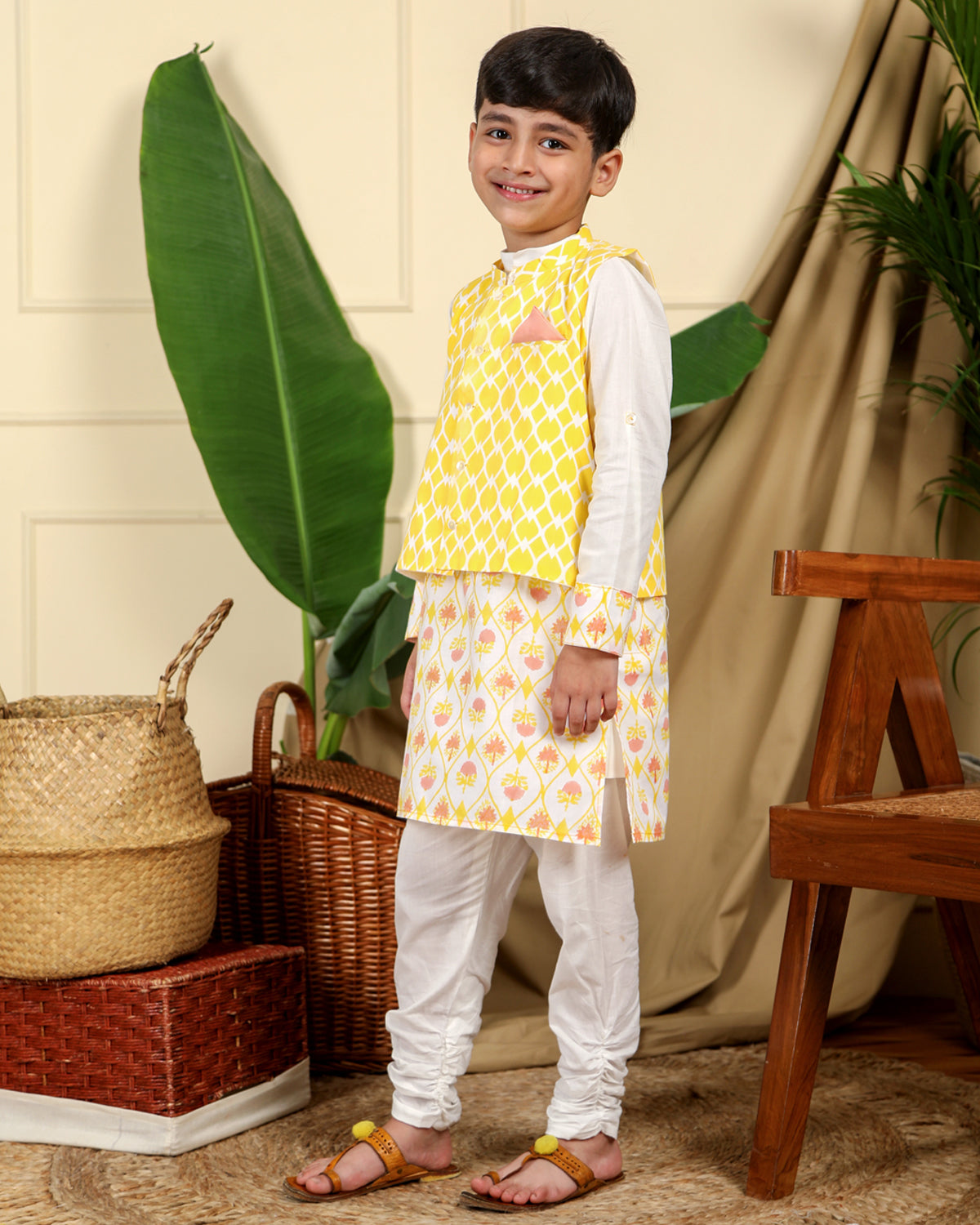 Boys Printed Nehru Jacket With Shirt - - – PUNEET APPARELS PRIVATE LIMITED  (All Rights Reserved), GSTIN :- 23AABCP3072B1Z2