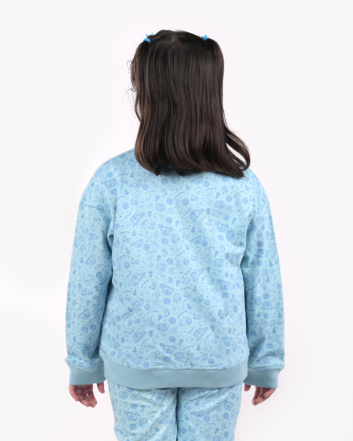December Dream Printed Unisex Cotton Terry Sweatshirt, Blue