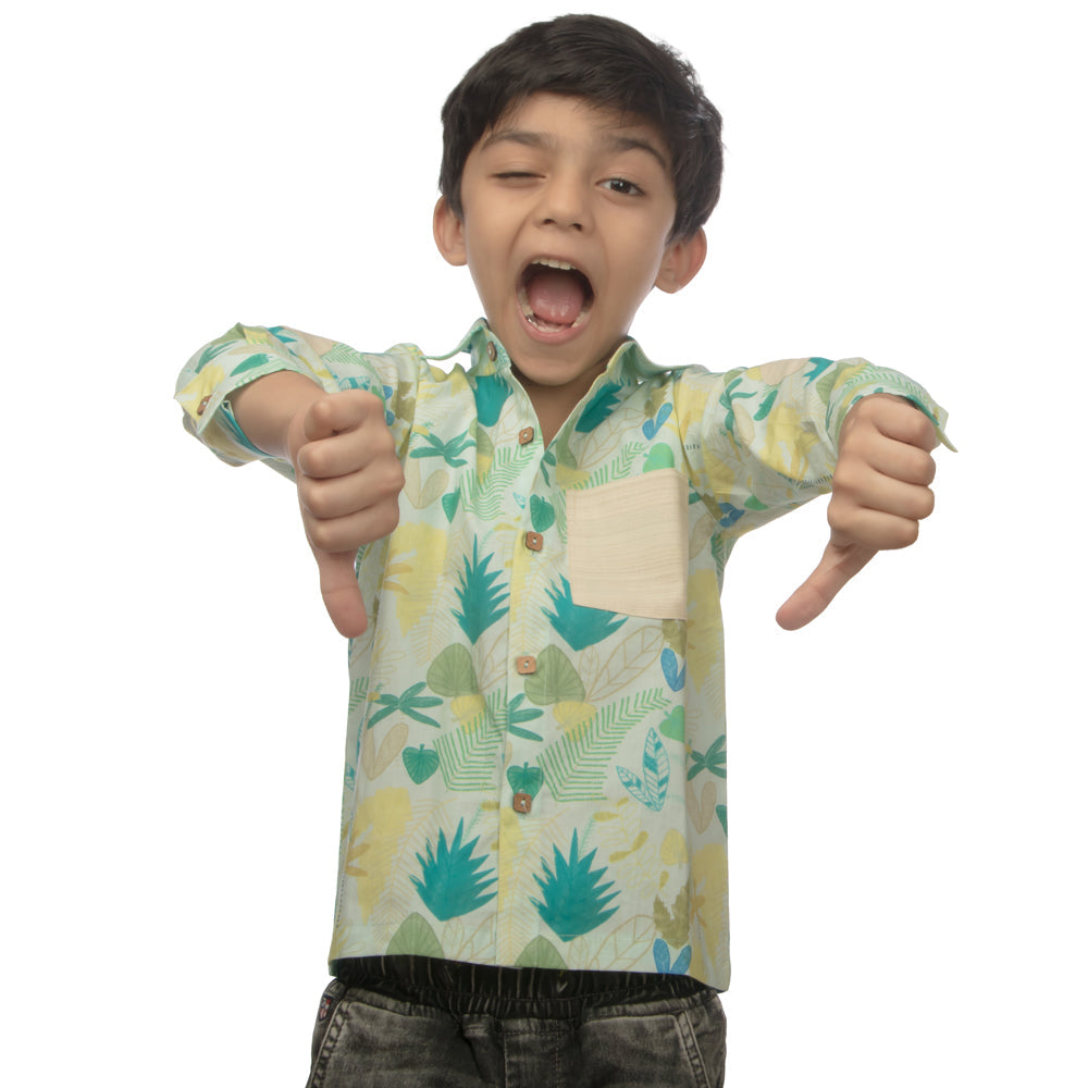 Leafy Forest Big Boy Shirt | Rescue