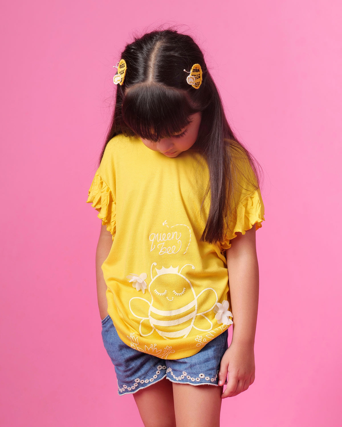 Queen Bee Yellow Frill T-Shirt