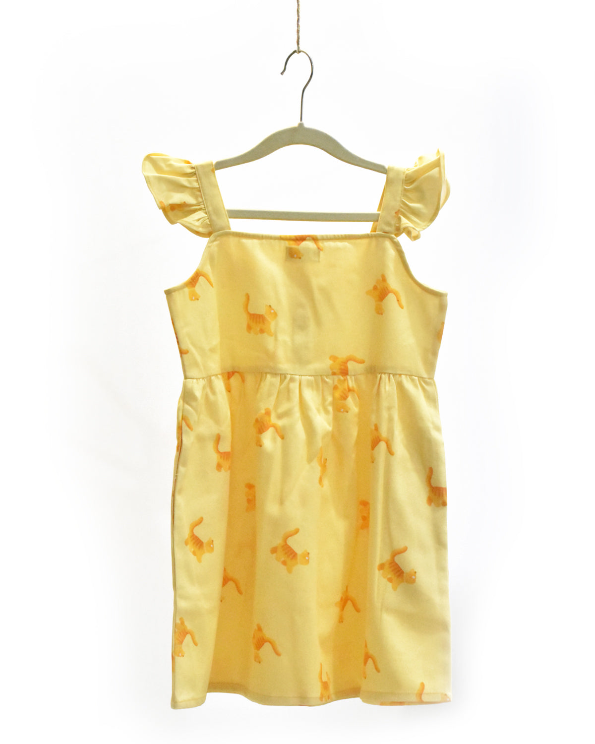 'Kitty Kat' Yellow Frilly Frock