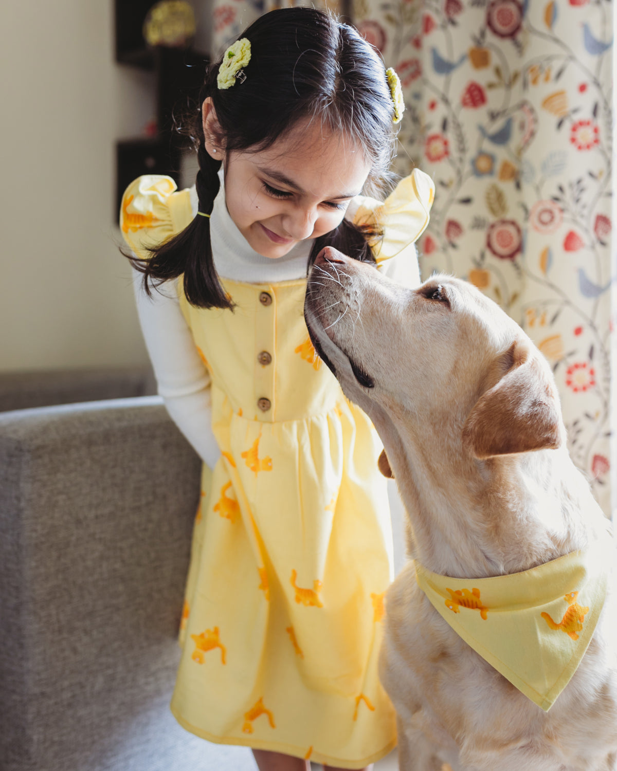 'Kitty Kat' Yellow Frilly Frock | Rescue