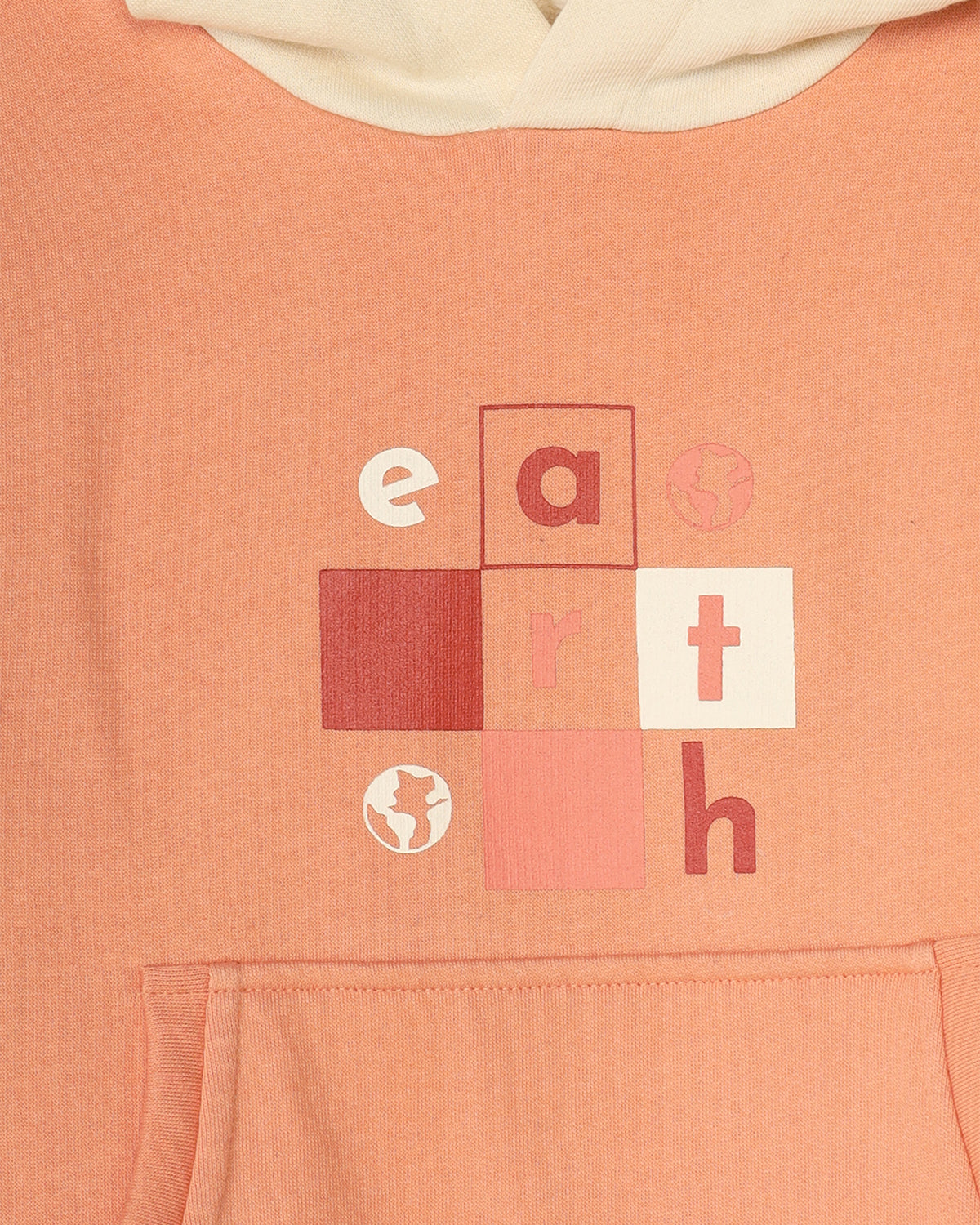 Colour Blocked Earth Unisex Hoodie, Dusty Pink | Rescue