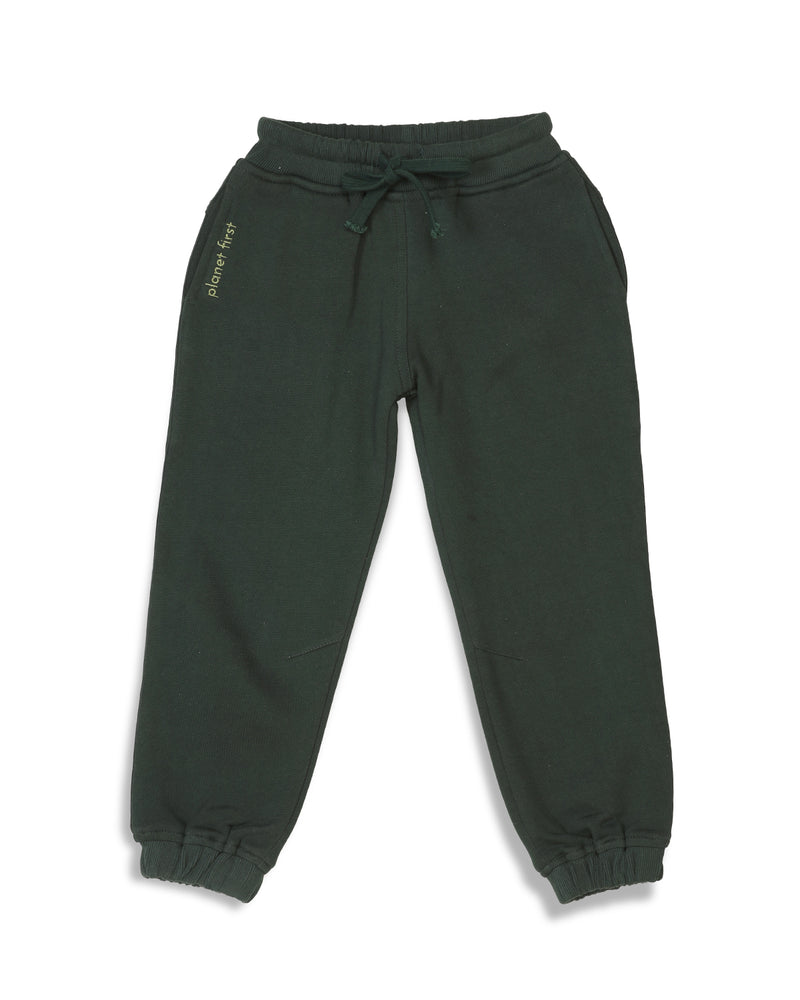 Dark Green Unisex Joggers in Cotton Fleece – Miko Lolo